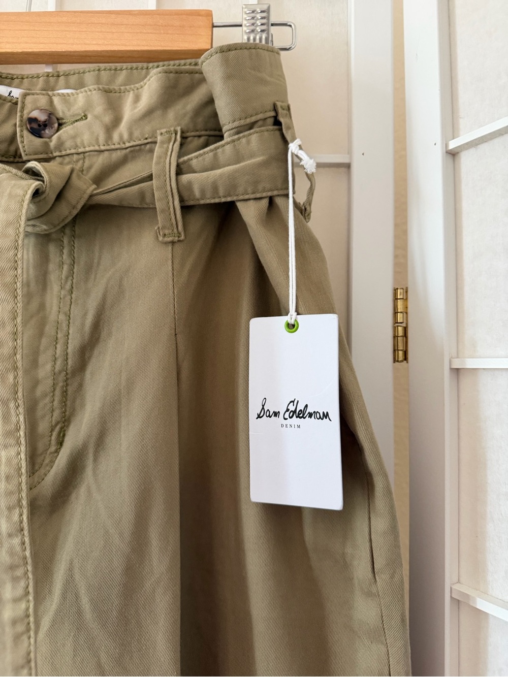 NWT Sam Edelman Khaki Olive The Utility Trouser Pant 10/30 - Picture 2 of 7